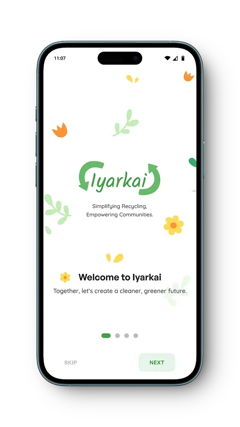 Image of Iyarkai homescreen showing booking process