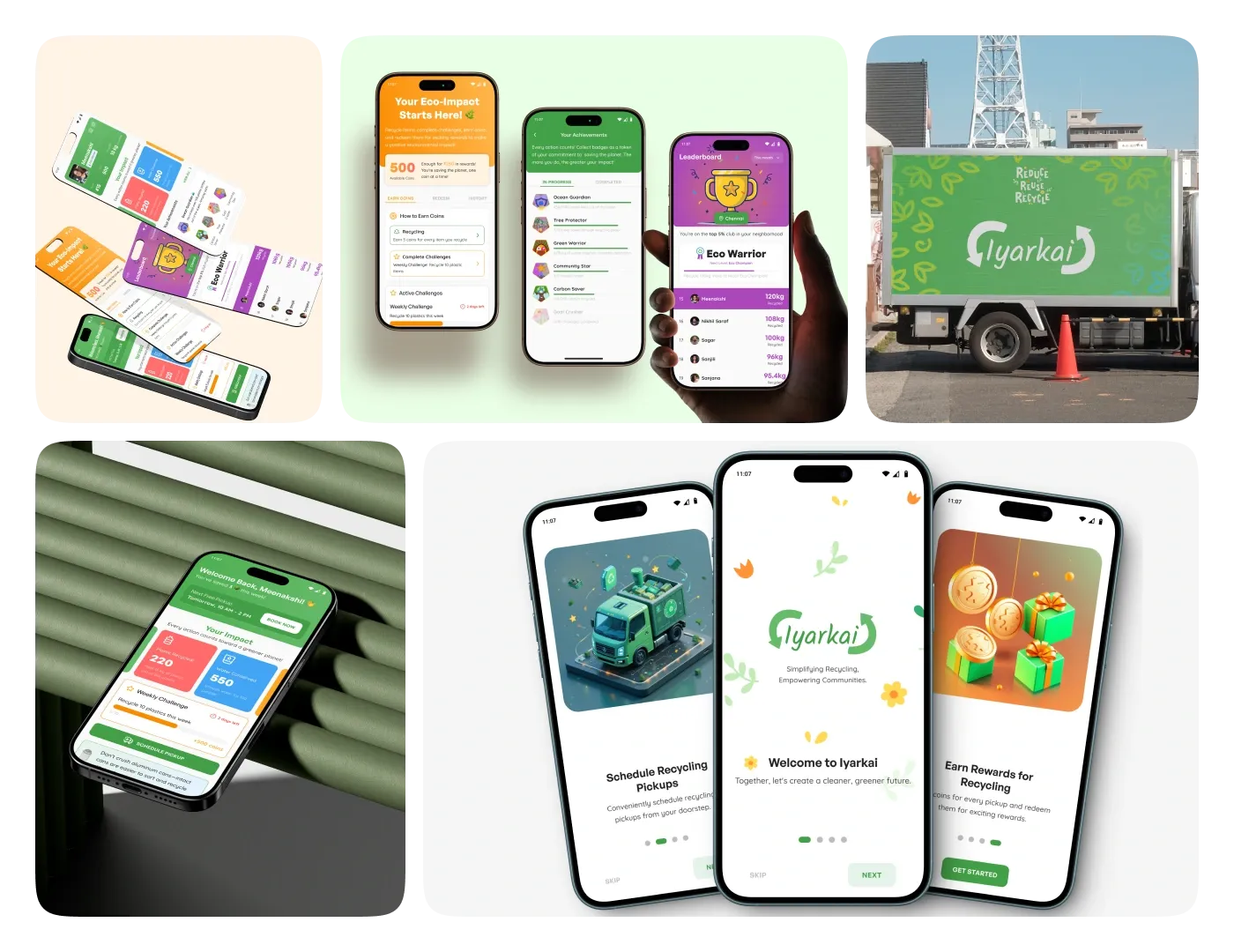 bento grid of iyarkai app