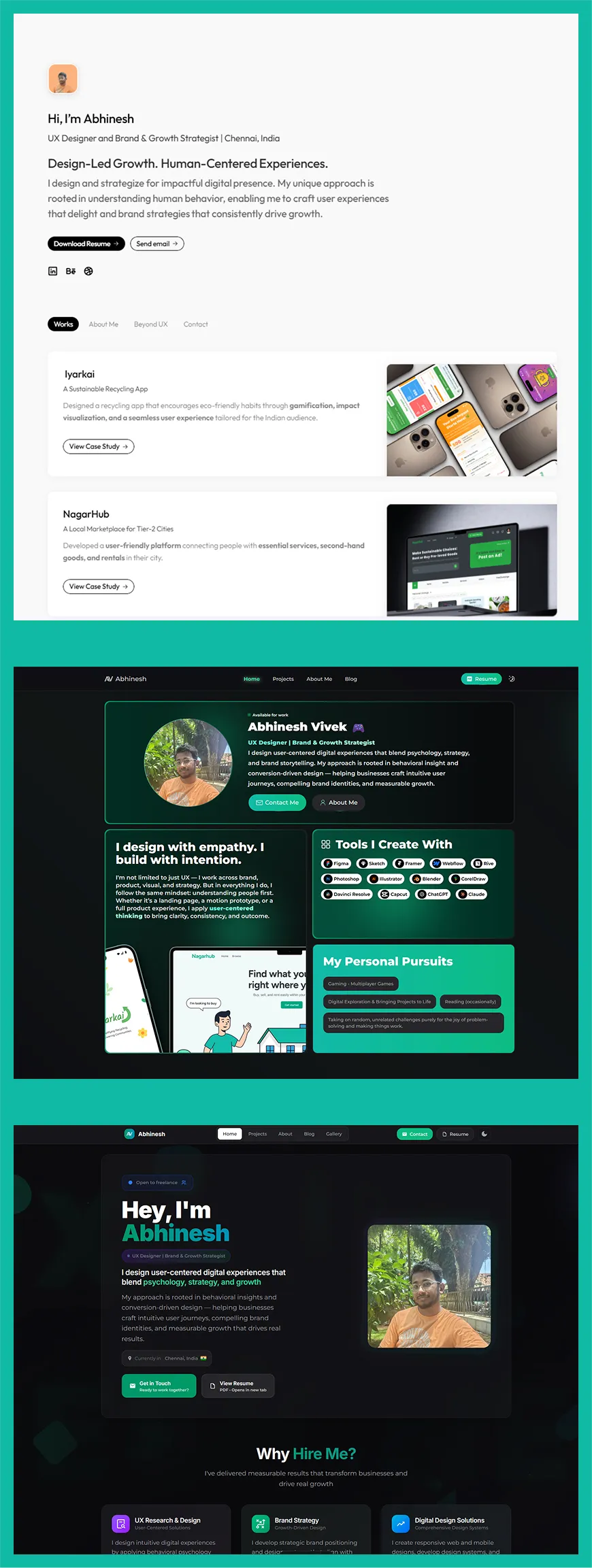 Screenshot of old Framer website