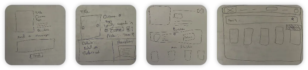 Nagarhub's Wireframe in early sketches stage