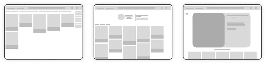 Nagarhub's Wireframe in early sketches stage