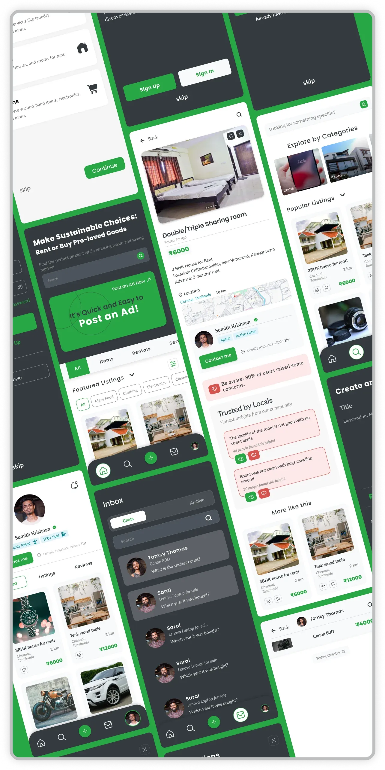 Nagarhub's Mobile designs in collage